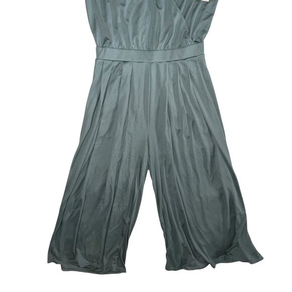 Halara V Neck Short Sleeve Side Pocket Wide Leg Waffle Casual Jumpsuit Sz Large - Picture 7 of 13